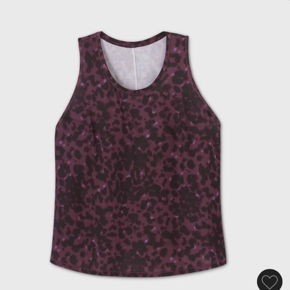 NWT All In Motion Mulberry Leopard Print Tank